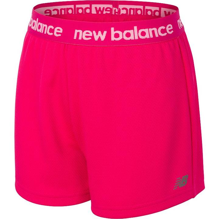 Girls 7-16 New Balance Core Performance Shorts, Girl's, Size: 10-12, Dark Pink