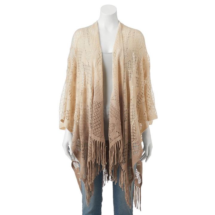 Sonoma Goods For Life&trade; Ombre Open-knit Ruana, Women's, Grey Other