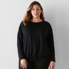 Plus Size Sonoma Goods For Life&trade; Everyday French Terry Lounge Sweatshirt, Women's, Size: 3xl, Black
