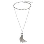 Layered Tassel & Beaded Choker Necklace, Women's