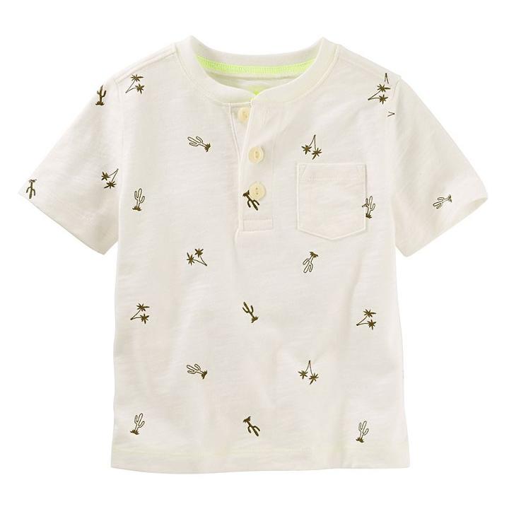 Boys 4-12 Oshkosh B'gosh&reg; Henley Cactus Print Tee, Boy's, Size: 10, Ovrfl Oth