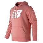Men's New Balance Essential French Terry Pullover Hoodie, Size: Small, Dark Pink