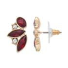 Napier Red Stone Cluster Stud Earrings, Women's