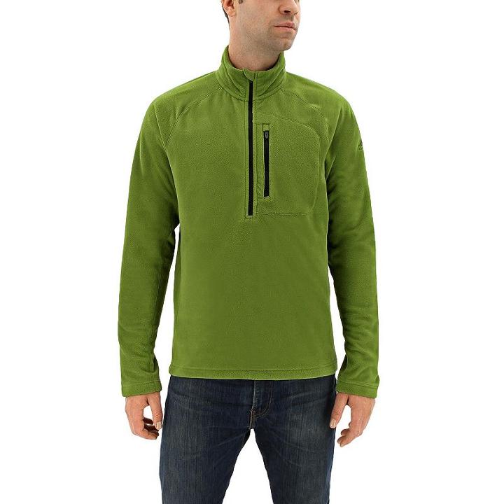 Men's Adidas Reachout Performance Fleece Half-zip Jacket, Size: Large, Med Green