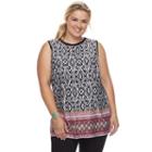 Plus Size Apt. 9&reg; Ikat Swing Tank, Women's, Size: 3xl, Ovrfl Oth