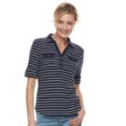 Women's Croft & Barrow&reg; Utility Polo, Size: Medium, Blue