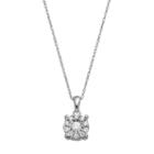 10k White Gold 1/4 Carat T.w. Diamond Pendant Necklace, Women's, Size: 18