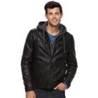 Men's Apt. 9&reg; Bibbed Moto Jacket, Size: Large, Black