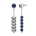 Simply Vera Vera Wang Blue Simulated Crystal Linear Drop Earrings, Women's