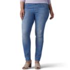 Plus Size Lee Sculpting Pull-on Mid-rise Skinny Jeans, Women's, Size: 16 - Regular, Dark Blue