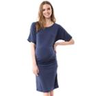 Maternity Pip & Vine By Rosie Pope Dolman T-shirt Dress, Women's, Size: M-mat, Blue (navy)