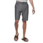 Men's Marc Anthony Slim-fit Herringbone Linen-blend Shorts, Size: 42, Black