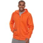 Men's Tek Gear&reg; Ultra Soft Fleece Basic Full-zip Hoodie, Size: Xxl, Med Orange