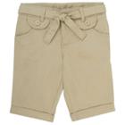 Girls 4-20 French Toast School Uniform Sash Belt Bermuda Shorts, Girl's, Size: 6, Beig/green (beig/khaki)
