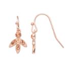 Lc Lauren Conrad Nickel Free Leaf Drop Earrings, Women's, Pink