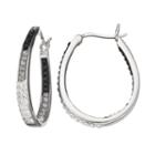 Crystal Splendor Platinum Over Silver U-hoop Earrings, Women's, Multicolor