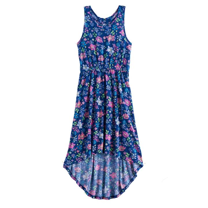 Girls 7-16 So&reg; Cutout Back Maxi Dress, Size: S/7-8, Dark Blue