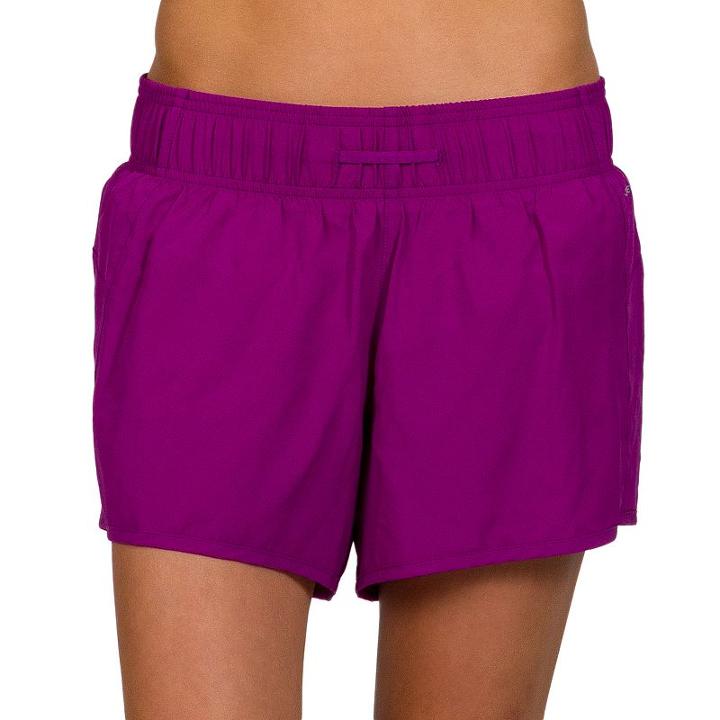 Women's Jockey Sport Air Woven Running Shorts, Size: Medium, Light Red