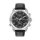 Bulova Men's Precisionist Leather Chronograph Watch - 96b259, Black