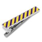 Varsity-striped Tie Clip, Men's, Purple