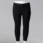 Plus Size Simply Vera Vera Skinny Capri Jeggings, Women's, Size: 16 W, Black