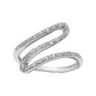 Primrose Sterling Silver Cubic Zirconia Swirl Ring, Women's, Size: 6, White