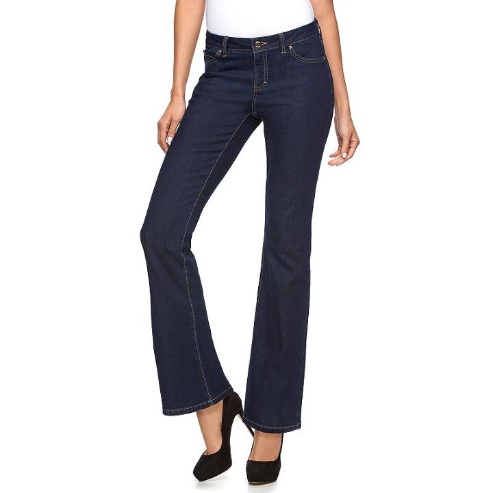 Women's Jennifer Lopez Bootcut Jeans, Size: 4 T/l, Dark Blue