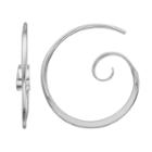 Journee Collection Sterling Silver Spiral Hoop Earrings, Women's, Grey