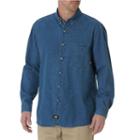 Big & Tall Dickies Denim Button-down Shirt, Men's, Size: L Tall, Blue