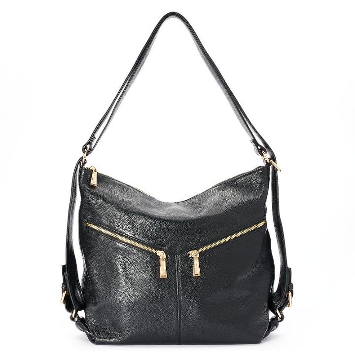 Leatherbay Messina Small Convertible Tote, Women's, Black