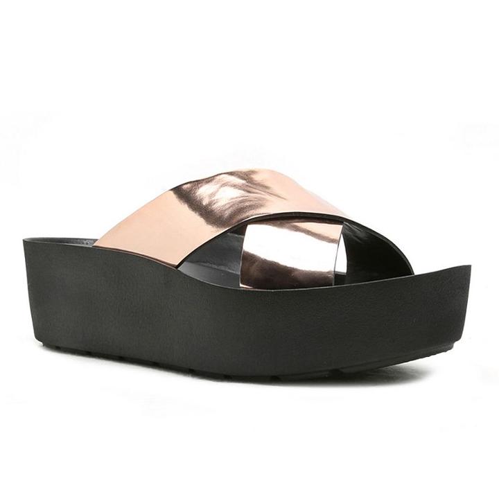 Qupid Court Women's Wedge Platform Sandals, Girl's, Size: 6, Pink