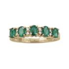 10k Gold Emerald And Diamond Accent Ring, Women's, Size: 6, Green