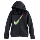 Girls 7-16 Nike Swoosh Zip-up Hoodie, Size: Small, Grey (charcoal)