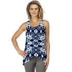 Women's Pl Movement Warrior Graphic Yoga Tank, Size: Medium, Dark Blue