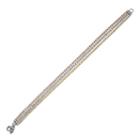 Emotions Tri Tone 18k Gold Over Silver Cubic Zirconia Multi Strand Bracelet, Women's, White