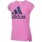 Girls 7-16 Adidas Vented Hem Graphic Tee, Size: Medium, Med Pink