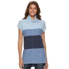 Women's Croft & Barrow&reg; High-low Cowlneck Sweater, Size: Xl, Light Blue