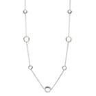 Siri Usa By Tjm Sterling Silver Silver Quartz Long Station Necklace, Women's, Size: 30, White