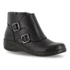 Easy Street Abbott Women's Wedge Ankle Boots, Size: Medium (7), Black