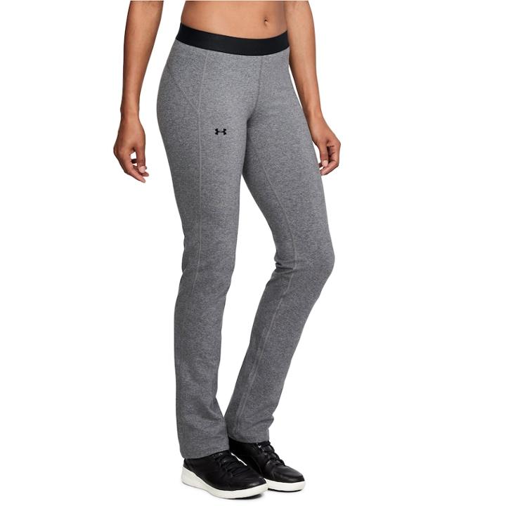 Women's Under Armour Favorite Mid-rise Straight-leg Workout Pants, Size: Xl, Grey (charcoal)
