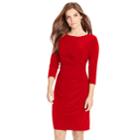 Women's Chaps Draped Sheath Dress, Size: Small, Red