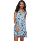 Women's Sonoma Goods For Life&trade; French Terry High-low Tank Dress, Size: Medium, Dark Blue