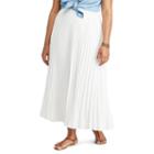 Plus Size Chaps Pleated Maxi Skirt, Women's, Size: 2xl, White