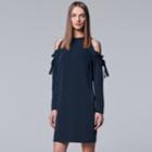 Women's Simply Vera Vera Wang Cold Shoulder Dress, Size: Xl, Blue (navy)
