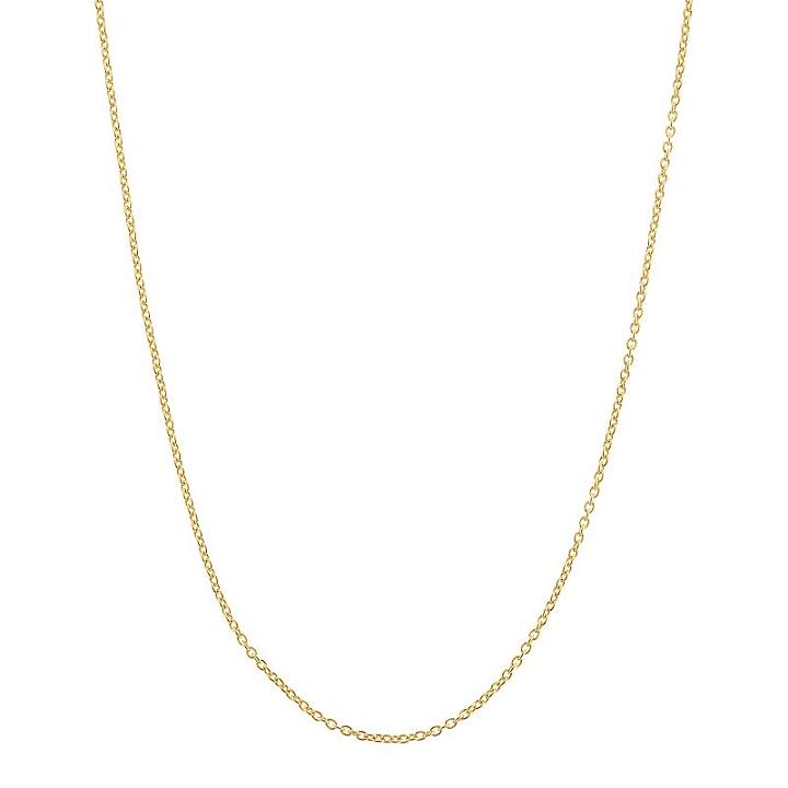 14k Gold-plated Silver Adjustable Cable Chain Necklace - 22 In, Women's, Size: 22, Yellow