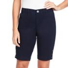 Women's Gloria Vanderbilt Violet Twill Bermuda Shorts, Size: 10, Blue