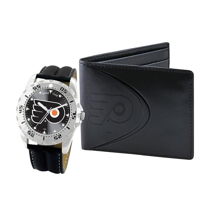 Philadelphia Flyers Watch And Bifold Wallet Gift Set, Boy's, Black