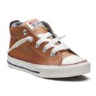 Kid's Converse Chuck Taylor All Star Street Mid Leather Sneakers, Boy's, Size: 6, Lt Brown