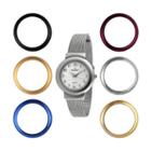 Peugeot Two Tone Mesh Watch & Interchangeable Bezel Set, Women's, Grey
