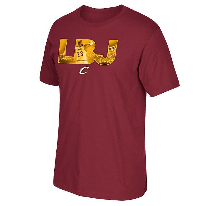 Men's Adidas Cleveland Cavaliers Lebron James City Monogram Tee, Size: Xxl, Dark Red